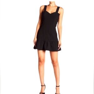 Parker black ruffle hem dress